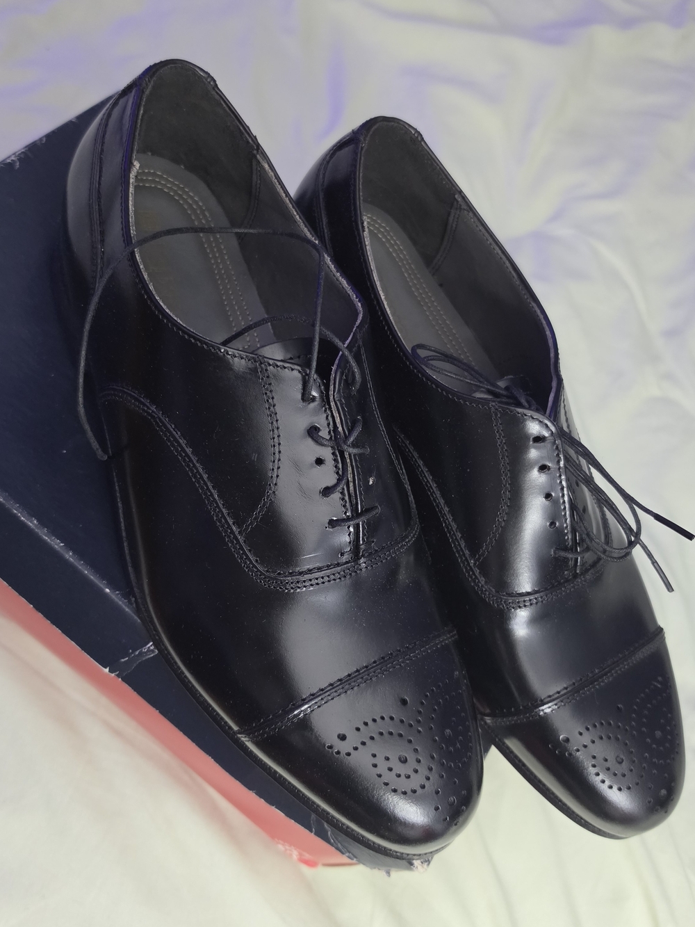 Dexter Black Cap-Toe Oxford Lace-Up Dress Shoes
